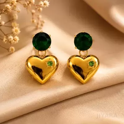 Jiyara Heart Drop Earrings