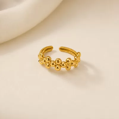 JIYARA Celeste Bubble Open Cuff Ring